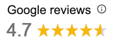 4,7 valoraciones en Google Reviews